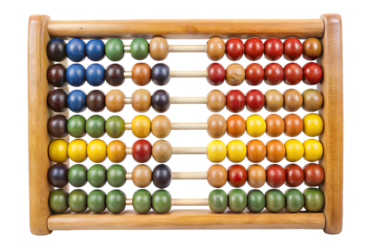 Interesting abacus isolated on white background