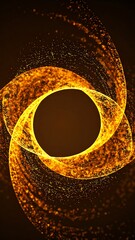 Abstract swirling gold design