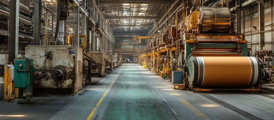 Fototapeta premium Industrial metal rolling factory