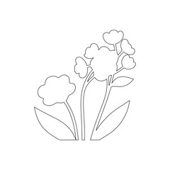 Blooming Garden Coloring Sheet – Line Art Flowers