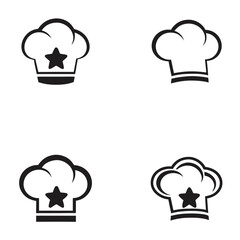 Chef Hat Collection Design, Culinary Headwear Set on White Background