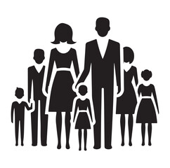 Family man and women grouping people avatar icon vector99