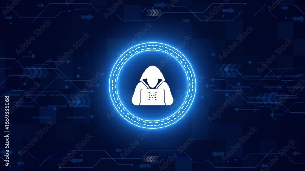 Poster cyber attack, computer protection, safety and internet security. dark web or dark net fraud. cryptoc