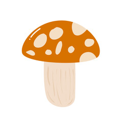 Autumn decoration mushroom vector illustration
