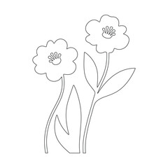 Blooming Garden Coloring Sheet – Line Art Flowers
