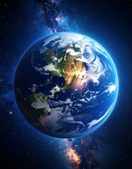 Fototapeta premium Earth, Space, Galaxy, View, Planet, Image