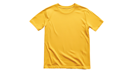 Blank Yellow T-Shirt Isolated transparent on white background