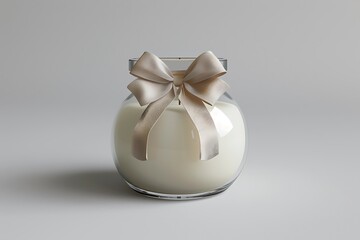 still life with decorated luxury candle 