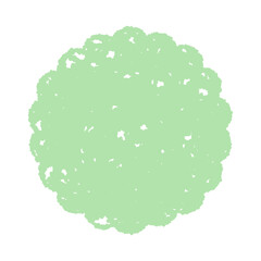 クレヨンタッチのもこもこした円形フレーム