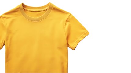 Blank Yellow T-Shirt Isolated transparent on white background