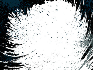 筆のタッチを使った汚れた質感のフレーム3