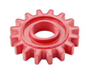 Red gear graphic