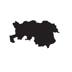 North Brabant Province Map Silhouette Vector