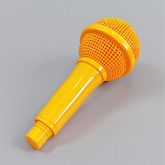isolated yellow mic