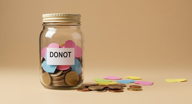 Jar with Coins and Donot Sign