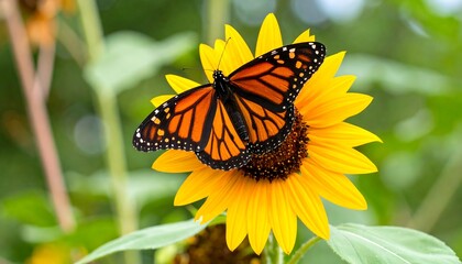Monarch butterfly on sunflower (1)