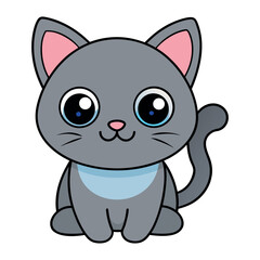 Kawaii cat Vector Illustration