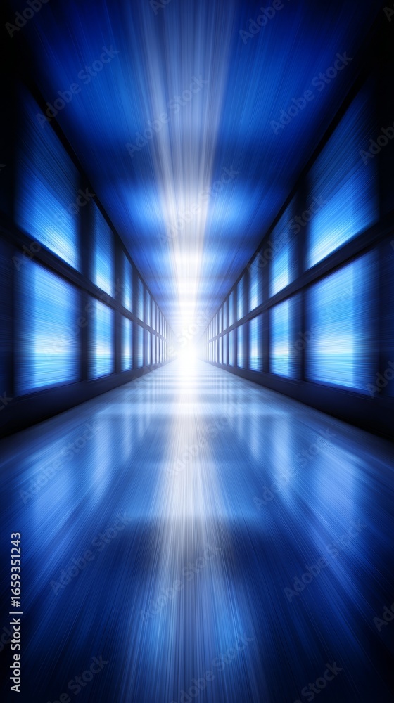 Poster abstract blue background with soft glowing light rays ethereal energy beams and artistic blurs for a