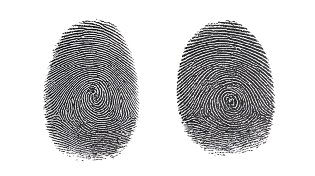 Detailed Fingerprint Impressions on Transparent Background for Forensic Analysis and Security Applications