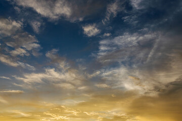 夏の空　夕暮れの時の空と雲111