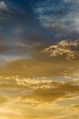 夏の空　夕暮れの時の空と雲123