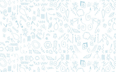 fun colorful line doodle seamless pattern. Creative abstract art background collection for children or festive celebration design. Simple childish scribble wallpaper print texture bundle.