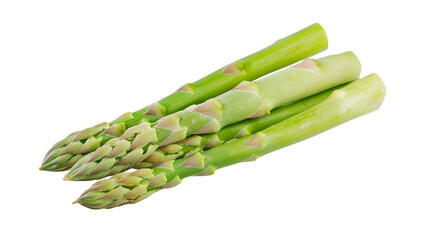 Fresh Green Asparagus Spears Isolated on Transparent Background Healthy Eating and Vegetarian Diet Concept