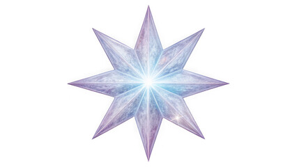 Obraz premium Sparkling eight pointed starburst isolated on transparent background