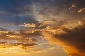 夏の空　夕暮れの時の空と雲143