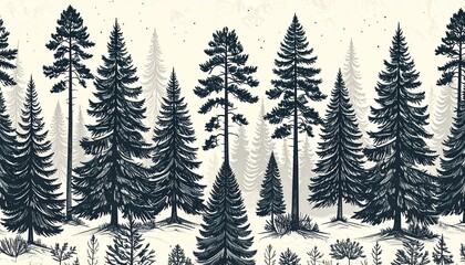 Obraz premium Minimalistic Nature-Inspired Patterns