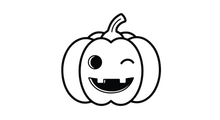 Fototapeta premium Cartoon pumpkin illustration