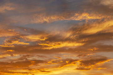 夏の空　夕暮れの時の空と雲149