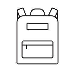 Backpack icons. stroke line and black solid icons. Backpack icons pack for ui designs

