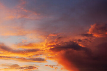 夏の空　夕暮れの時の空と雲167