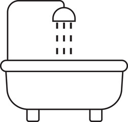 Bath shower vector icon