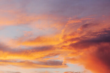 夏の空　夕暮れの時の空と雲166