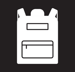 Backpack icons. stroke line and black solid icons. Backpack icons pack for ui designs
