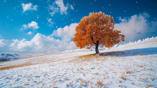 Time lapse of Earths seasons changing from the first buds of spring to the snowflakes of winter capturing the endless cycle of natures clock