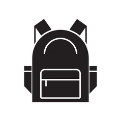 Backpack icons. stroke line and black solid icons. Backpack icons pack for ui designs
