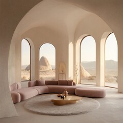 Desert Oasis Modern Living Room. (2)
