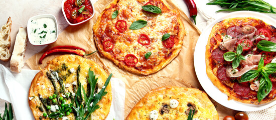 Freshly prepared Italian pizza