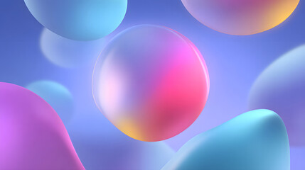 Abstract geometric liquid dreamy art background