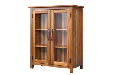 25 wooden storage cabinet isolated on a transparent background