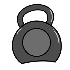 Flat Design Illustration of kettlebell 