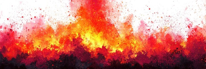 Abstract fiery explosion, vibrant hues