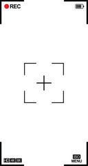 camera viewfinder frame on transparent background | Video Camera Overlay | 