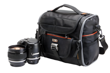 3638 lens camera bag isolated on a transparent background