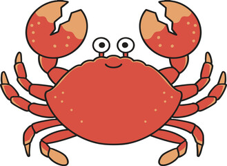 crab on white background