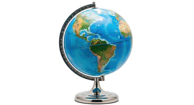 Isolated World Globe