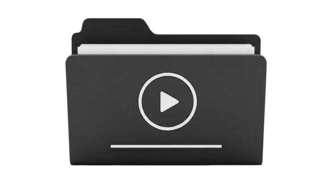Isolated Video Folder Icon